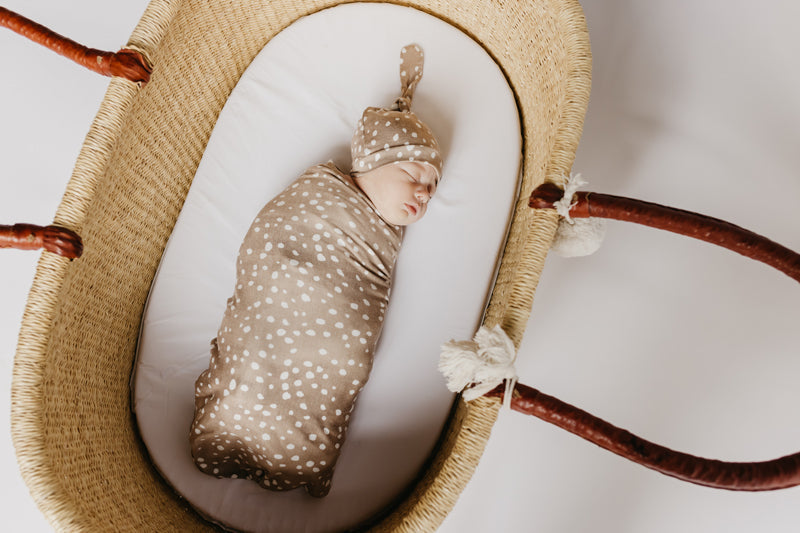 Copper Pearl Knitted Swaddle Blanket Fawn Baby Products Wholesaler