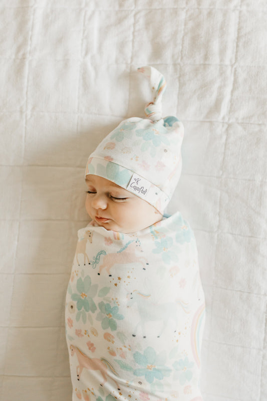 Copper Pearl Top Knot Hat Whimsy 0-4m Baby Products Wholesaler