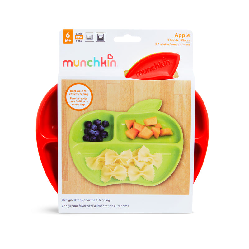 Munchkin Lil Apple Plates 3Pk Baby Products Wholesaler