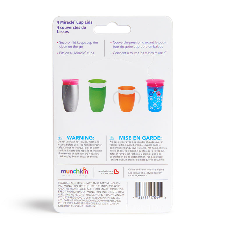 Munchkin Miracle Cup Lids 4Pk Baby Products Wholesaler