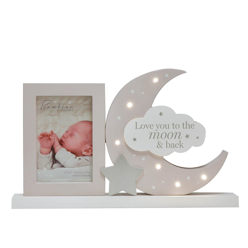Bambino Light Up Moon Mantel Plaque Frame Baby Products