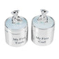 Bambino Silverplated First Tooth & Curl Set Blue Baby Products Wholesaler