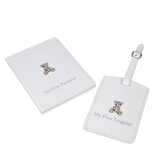 Button Corner My First Passport & Luggage Tag - White Baby Products Wholesaler