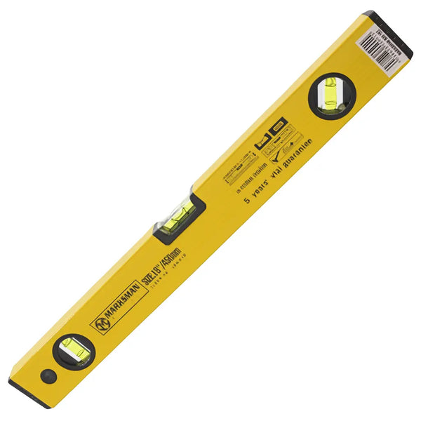 Spirit Level Heavy Duty Trade Tool Builders & DIY Aluminium 18inch / 450mm Marksman