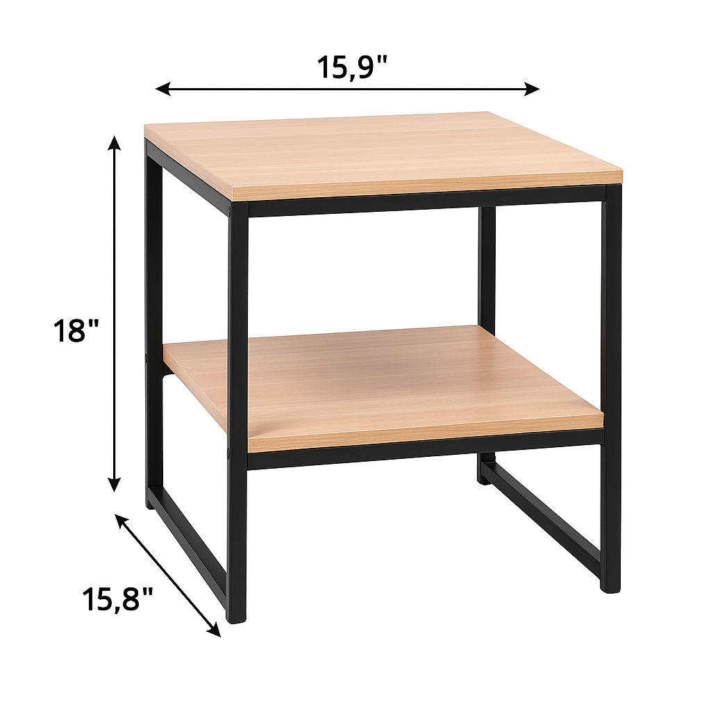 Modern Side Table End Table Storage Shelf Living Room Bedroom Bedside Unit