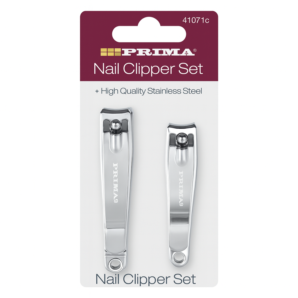 Nail Clipper Finger Toe Clippers Set Stainless Steel Thick Cutters Chiropody 2Pc