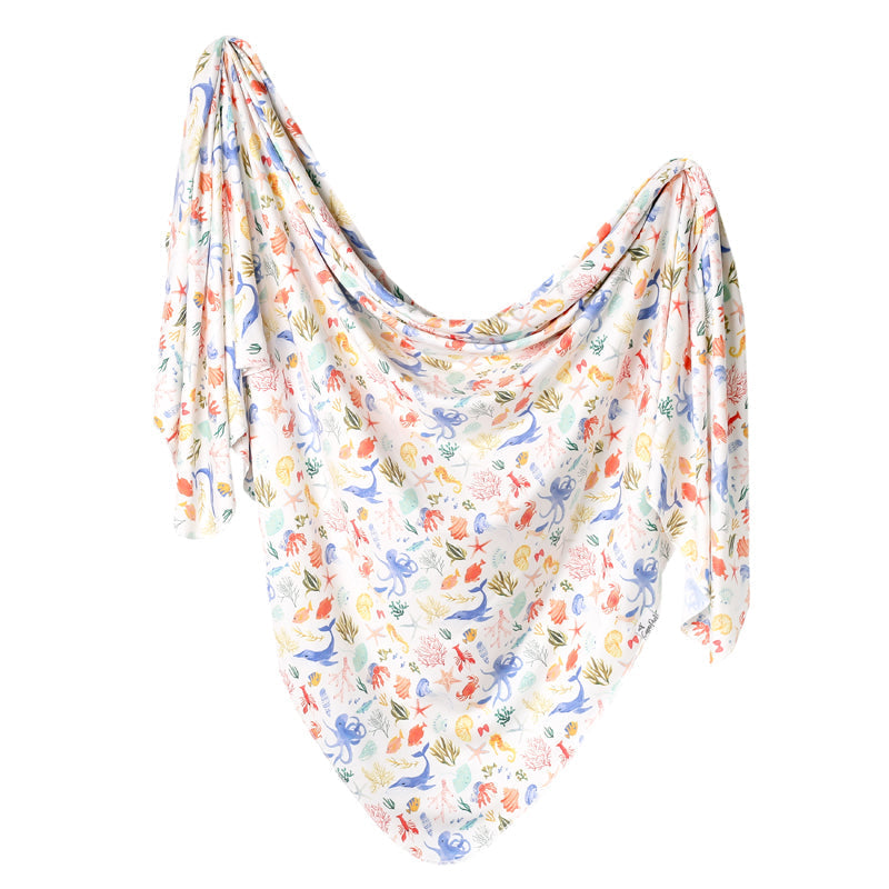 Copper Pearl Knitted Swaddle Blanket Nautical Baby Products Wholesaler