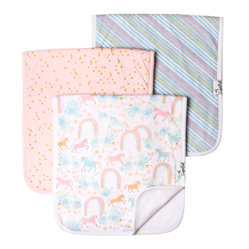 Copper Pearl Premium Burp Cloths Whimsy 3Pk Baby Products Wholesaler