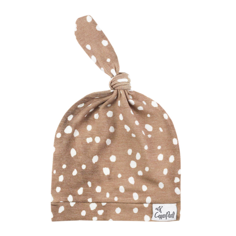 Copper Pearl Top Knot Hat Fawn 0-4m Baby Products Wholesaler