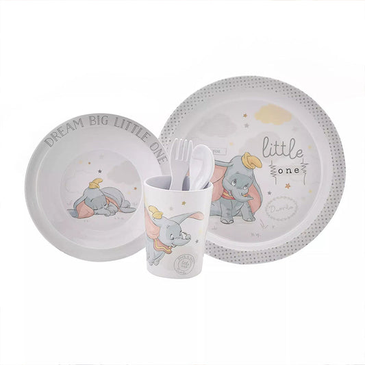 Disney Magical Beginnings Melamine Crockery Set 5Pk Dumbo Disney