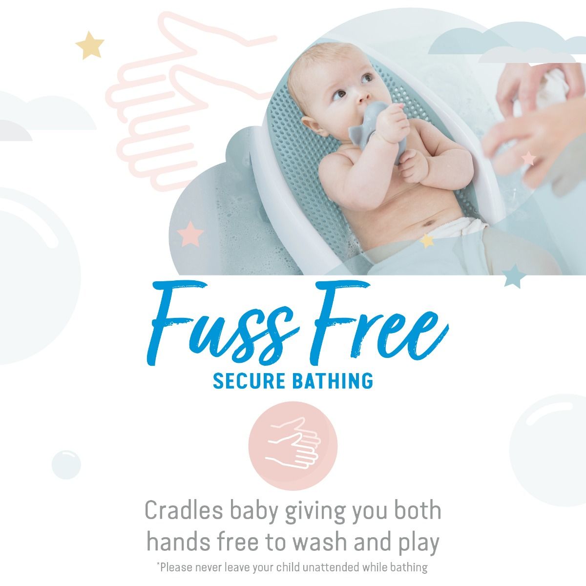 Angelcare Soft-Touch Bath Support Grey Baby Products Wholesaler