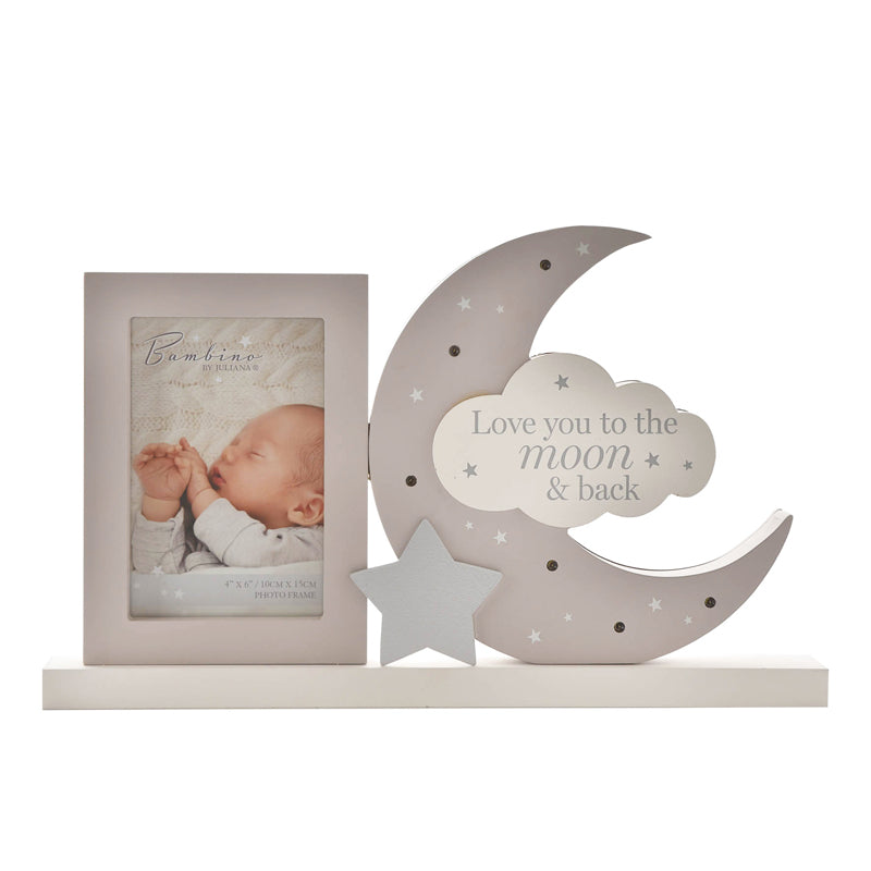 Bambino Light Up Moon Mantel Plaque Frame Baby Products