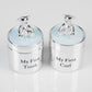 Bambino Silverplated First Tooth & Curl Set Blue Baby Products Wholesaler