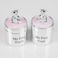 Bambino Silverplated First Tooth & Curl Set Pink Baby Products Wholesaler