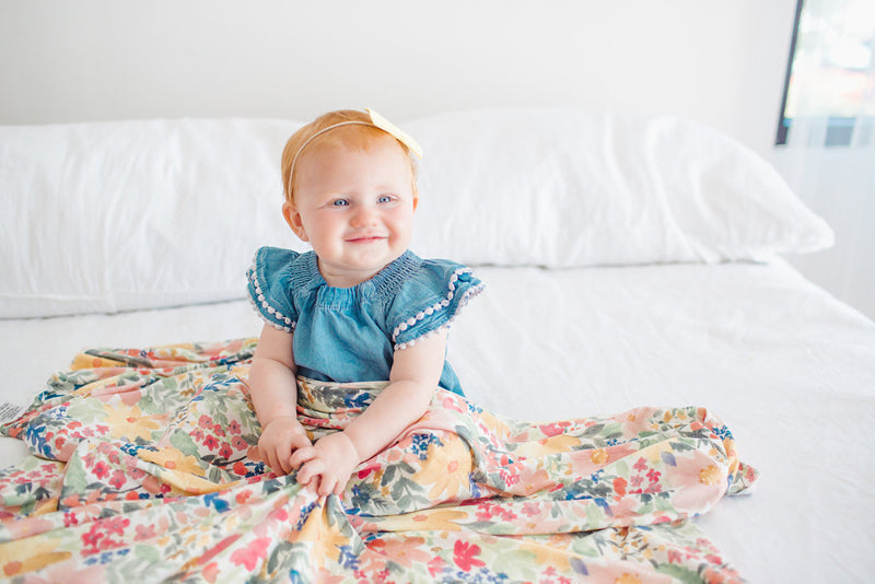 Copper Pearl Knitted Swaddle Blanket Lark Baby Products Wholesaler