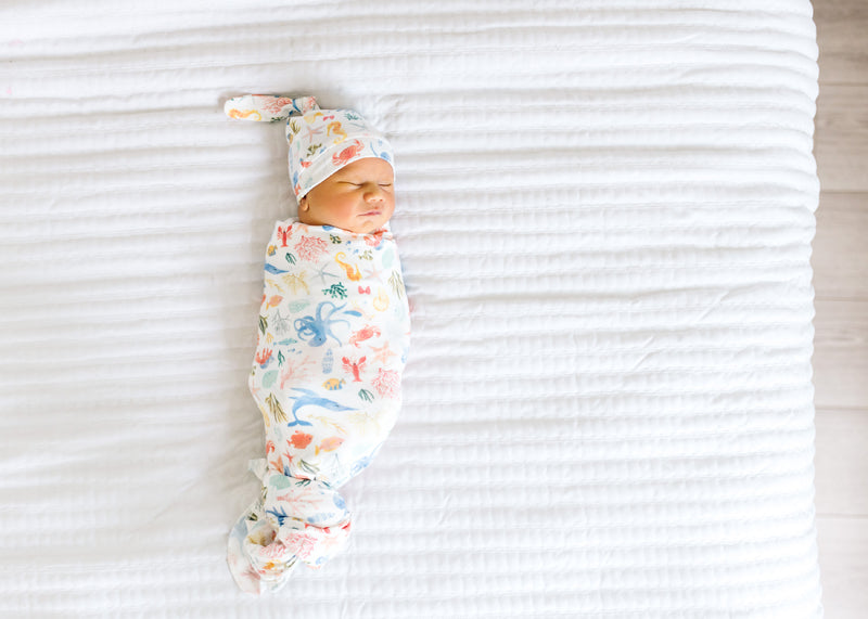 Copper Pearl Knitted Swaddle Blanket Nautical Baby Products Wholesaler