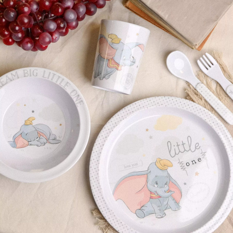 Disney Magical Beginnings Melamine Crockery Set 5Pk Dumbo