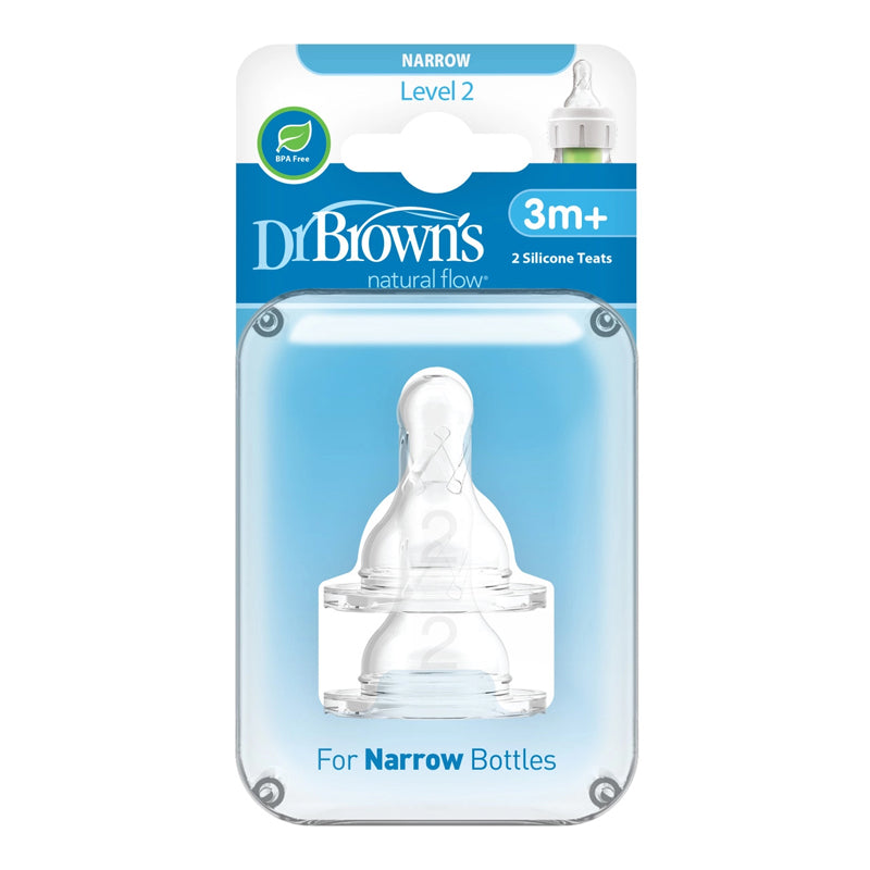 Dr Brown's Natural Flow® Options+™ Narrow Teat Level 2 Flow 2Pk Baby Products Wholesaler