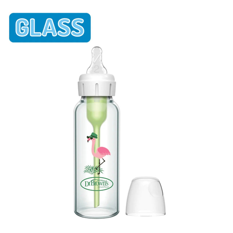 Dr Brown's Options+ Narrow Glass Flamingo 250ml Baby Products Wholesaler