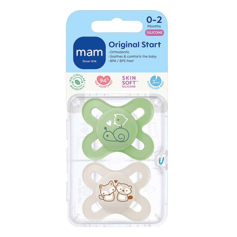 MAM Start Soother Unisex Design 0-2m 2Pk Baby Products Wholesaler