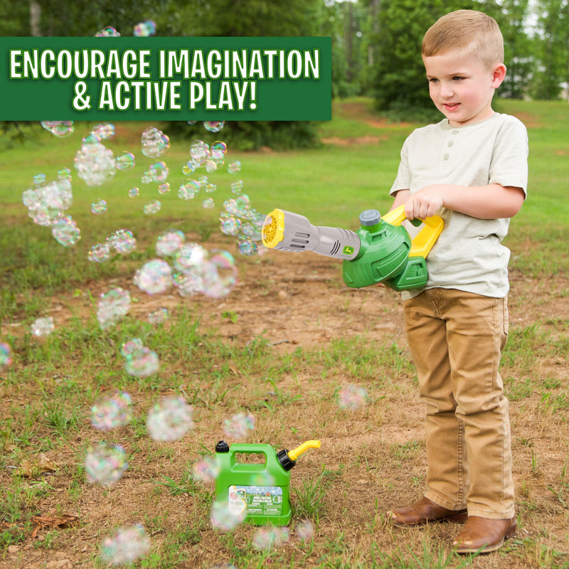 Tomy John Deere Bubble Leaf Blower & Refill Can Baby Products Wholesaler
