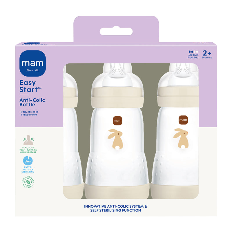 MAM Easy Start Anti-Colic Bottle Unisex 260ml 3Pk Baby Products Wholesaler