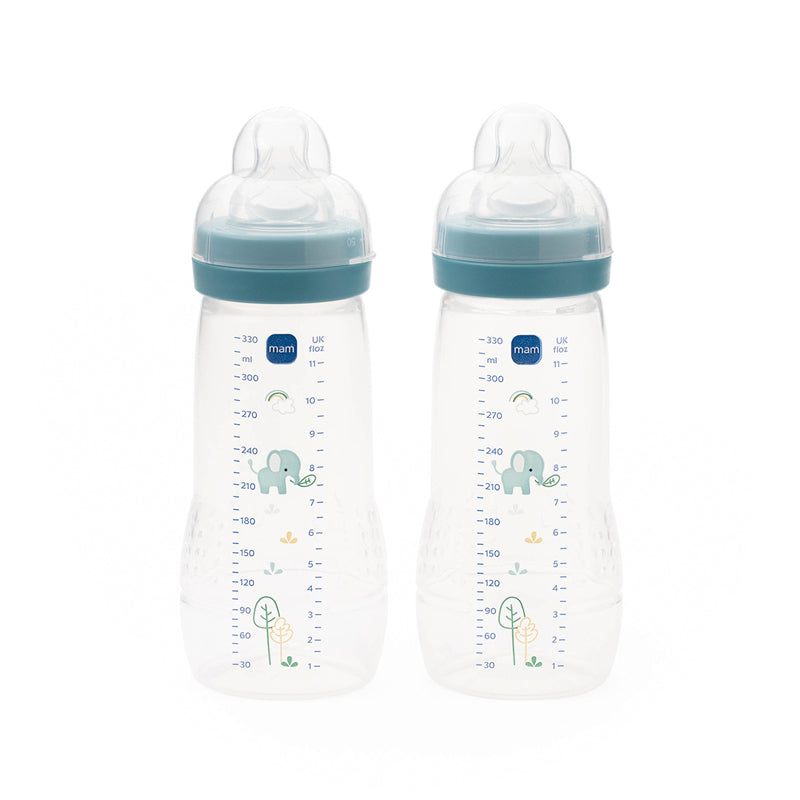 MAM Easy Active Bottle 330ml Blue 2Pk Baby Products Wholesaler