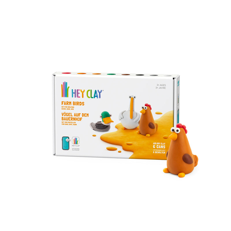 Hey Clay Farm Birds Medium Set Baby Products Wholesaler