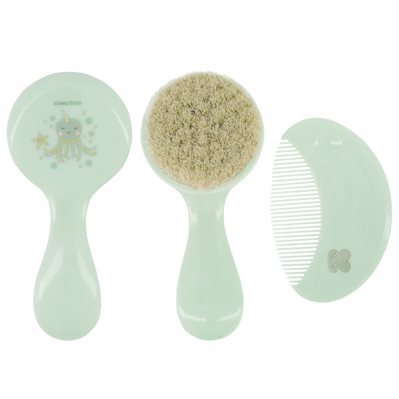Kikka Boo Comb And Brush With Natural Bristles Savanna Mint Baby Products Wholesaler