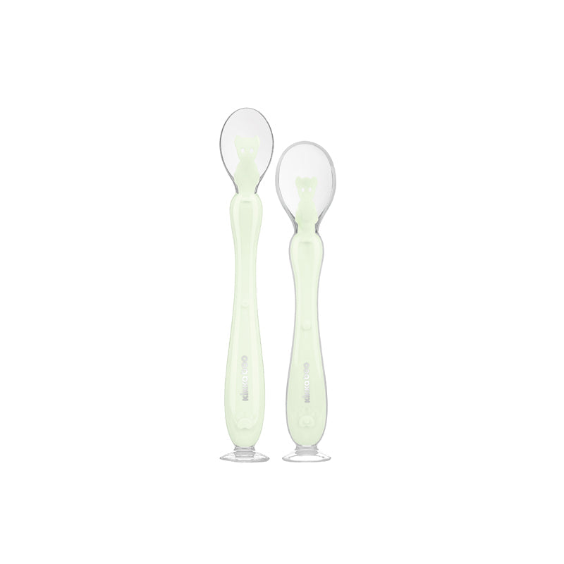 Kikka Boo Silicone Spoons With Suction Cup Mint 2Pk Baby Products Wholesaler