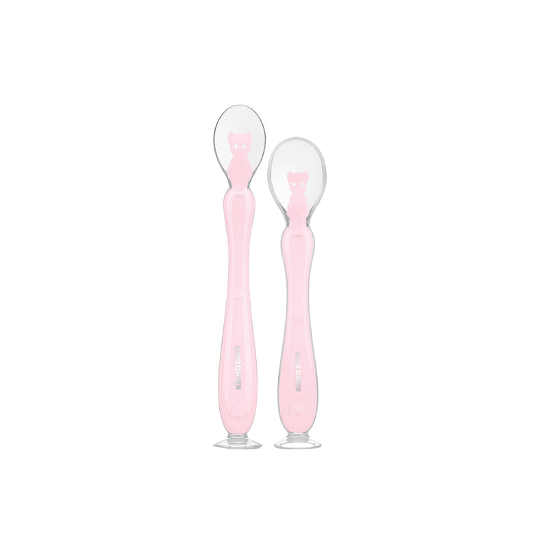Kikka Boo Silicone Spoons With Suction Cup Pink 2Pk Baby Products Wholesaler