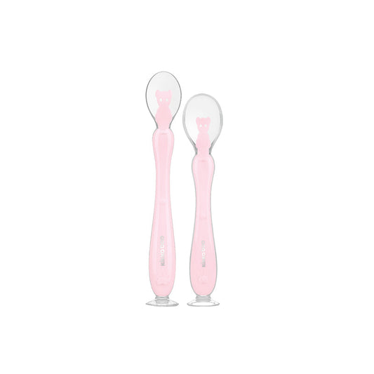 Kikka Boo Silicone Spoons With Suction Cup Pink 2Pk Baby Products Wholesaler