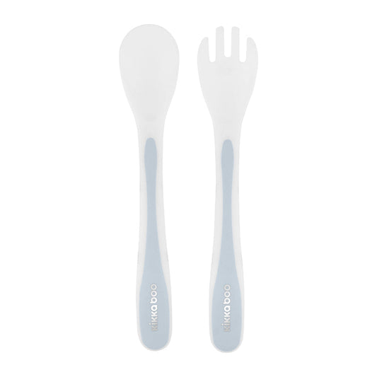 Kikka Boo Spoon and Fork Set Blue Baby Products Wholesaler