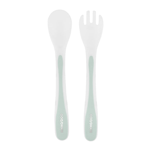 Kikka Boo Spoon and Fork Set Mint Baby Products Wholesaler