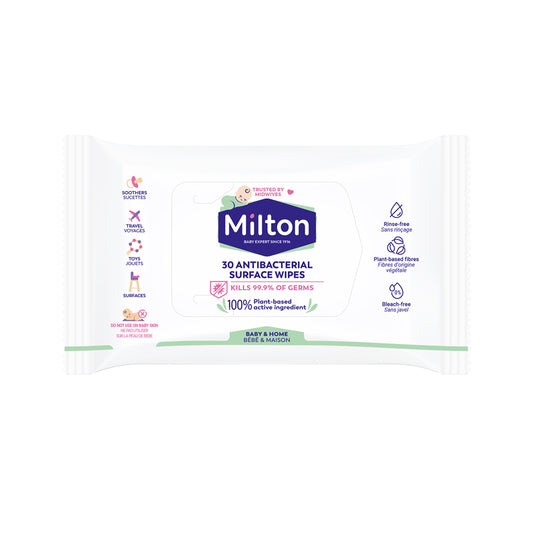 Milton Baby Newborn Antibacterial Surface Free of Fragrance Wipes