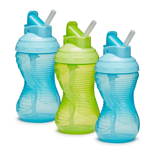 Munchkin Mighty Grip Straw Cup Blue & Green 10Oz 3pk Baby Products Wholesaler