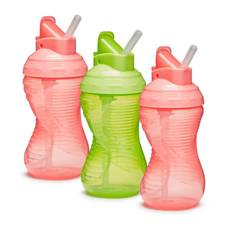 Munchkin Mighty Grip Straw Cup Pink & Green 10Oz 3pk Baby Products Wholesaler