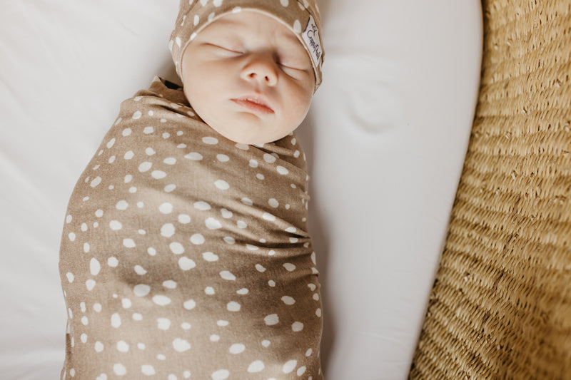 Copper Pearl Knitted Swaddle Blanket Fawn Baby Products Wholesaler