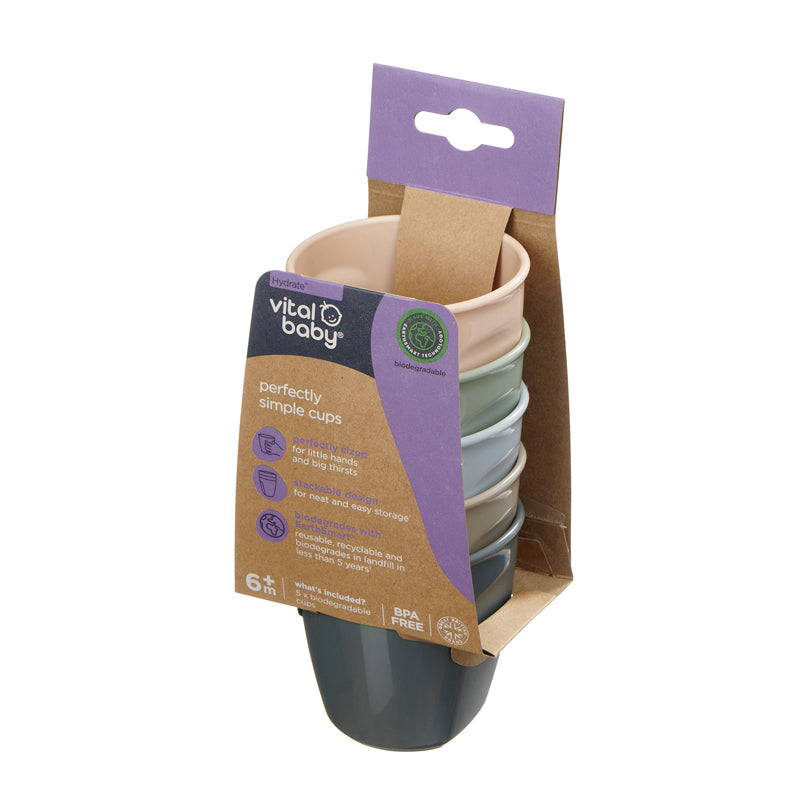 Vital Baby Hydrate Perfectly Simple Cups 5Pk Baby Products Wholesaler