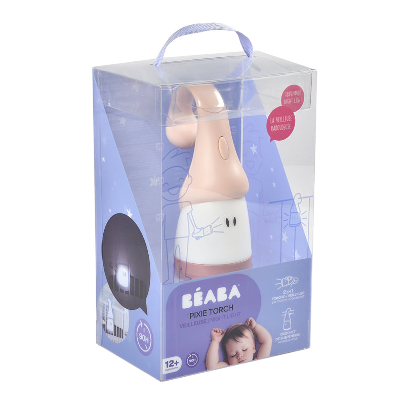 Béaba Pixie Torch 2-in-1 Portable Night Light - Chalk Pink Baby Products Wholesaler