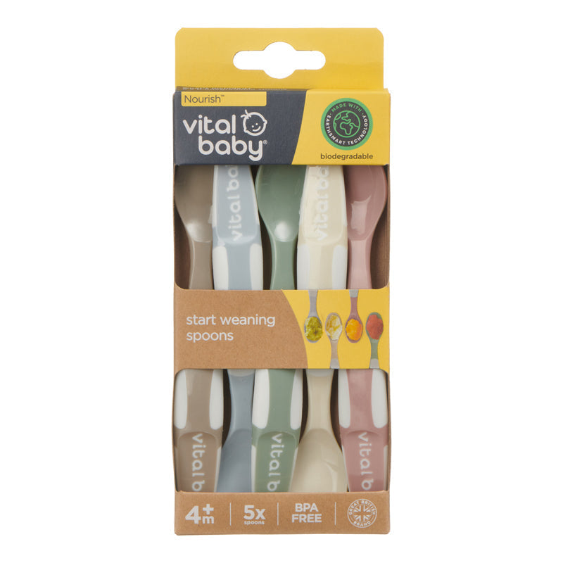 Vital Baby Nourish Start Weaning Spoons 5Pk Baby Products Wholesaler