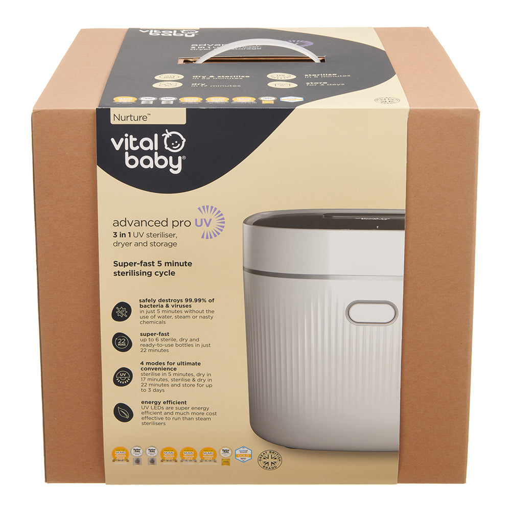 Vital Baby Nurture Advanced Pro UV Steriliser & Dryer Arctic White Baby Products Wholesaler