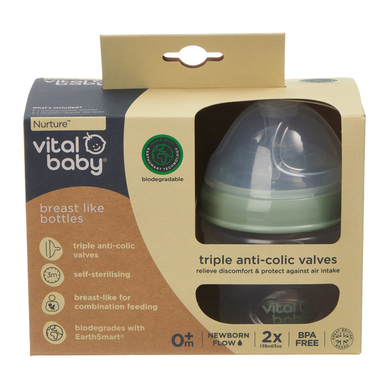 Vital Baby Nurture Breast Like Bottle 150ml 2Pk Baby Products Wholesaler