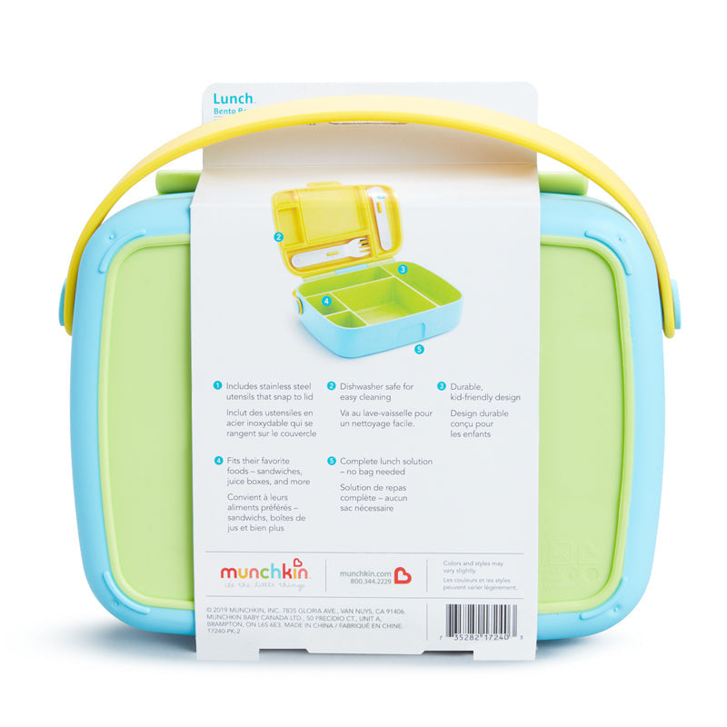 Munchkin Lunch Bento Box With Utensils Green Baby Products Wholesaler