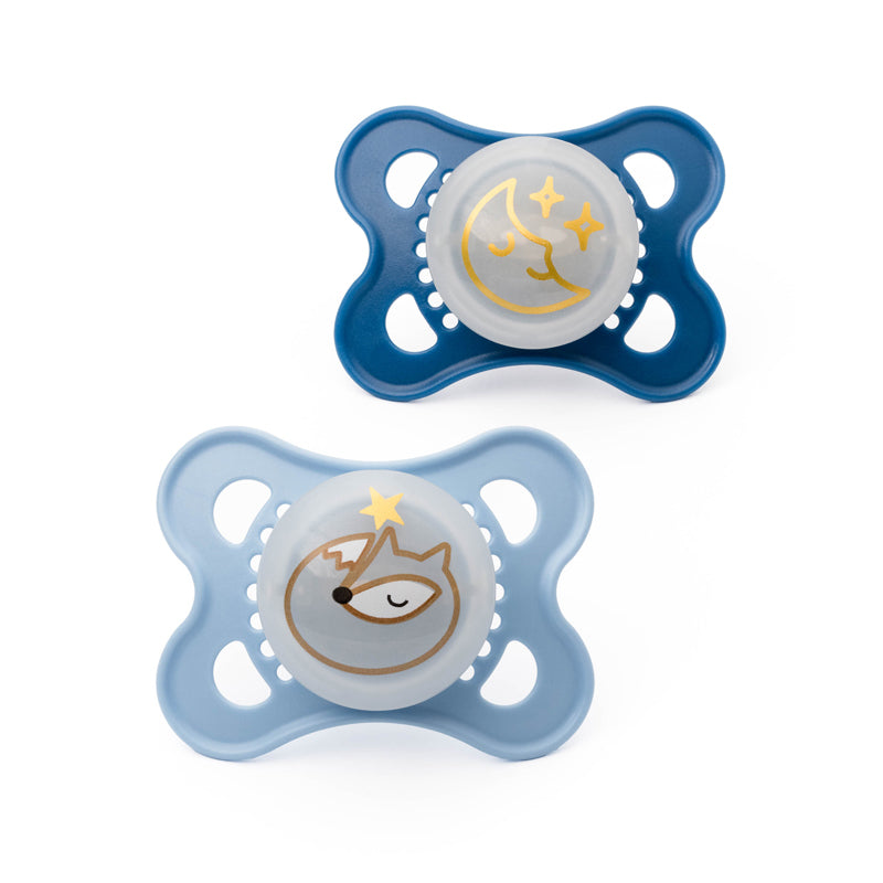 MAM Night Soother Blue 0-6m 2Pk Baby Products Wholesaler