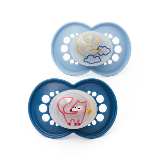 MAM Night Soother Blue 6-18m 2Pk Baby Products Wholesaler