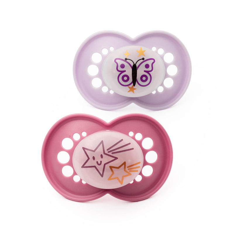 MAM Night Soother Pink 6-18m 2Pk Baby Products Wholesaler