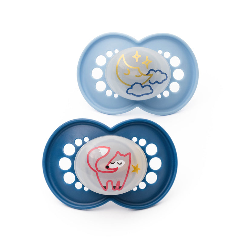 MAM Night Soother Blue 18-36m 2Pk Baby Products Wholesaler
