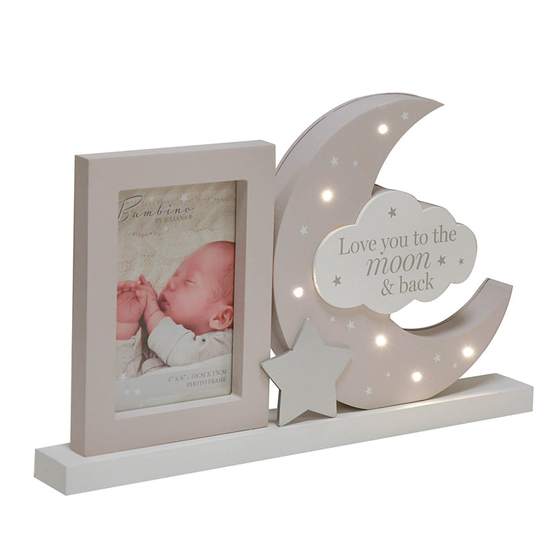 Bambino Light Up Moon Mantel Plaque Frame Baby Products