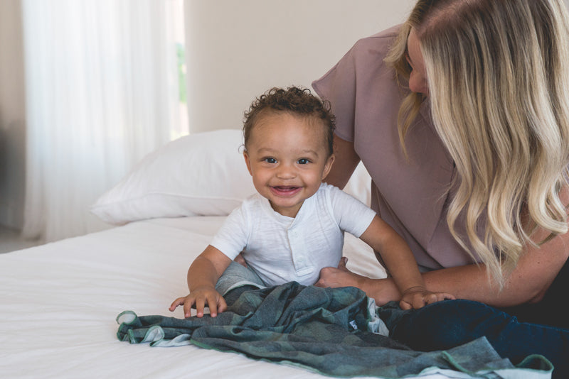 Copper Pearl Knitted Swaddle Blanket Hunter Baby Products Wholesaler